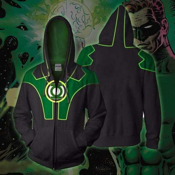 Green Lantern Hoodies - Simon Baz 3D Zip Up Hoodie Jacket Cosplay Costume