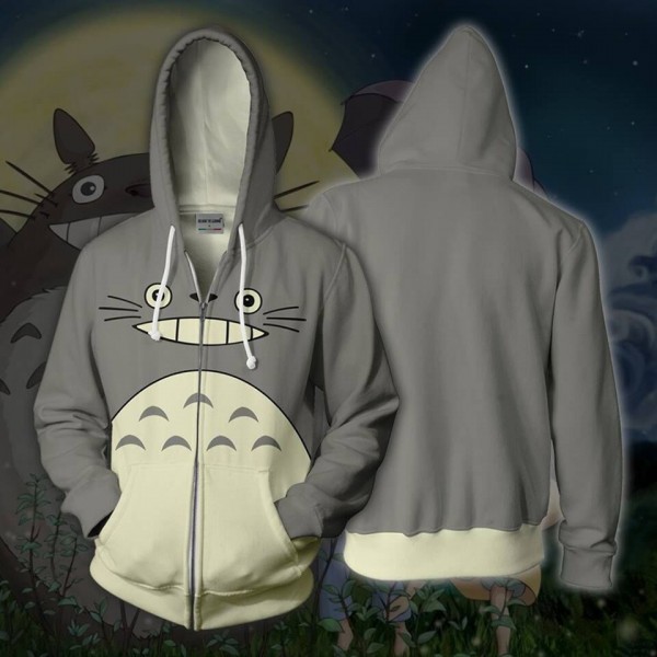 Studio Ghibli - Totoro Hoodie 3D Zip Up Jacket Cosplay Costume