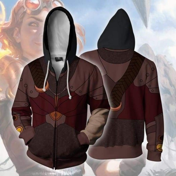 Magic: The Gathering Hoodies - Chandra Hoodie 3D Zip Up Jacket Cosplay Costume