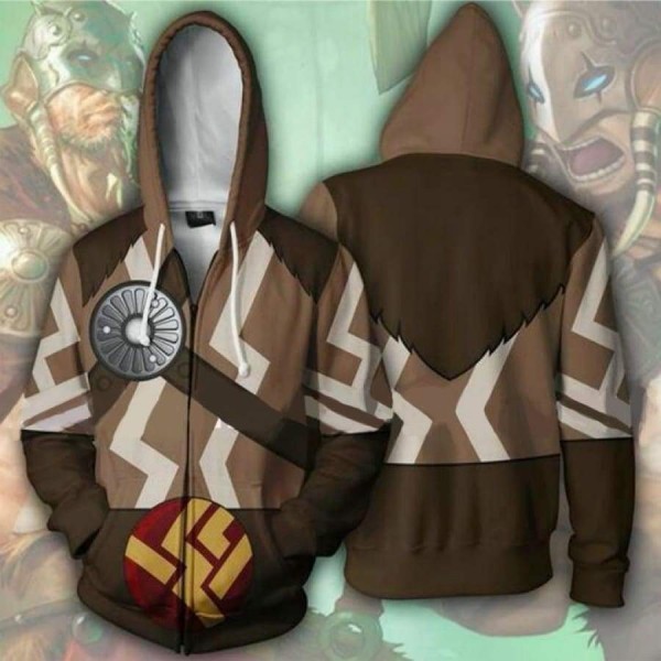 Magic: The Gathering Hoodies - Garruk Hoodie 3D Zip Up Jacket Cosplay Costume