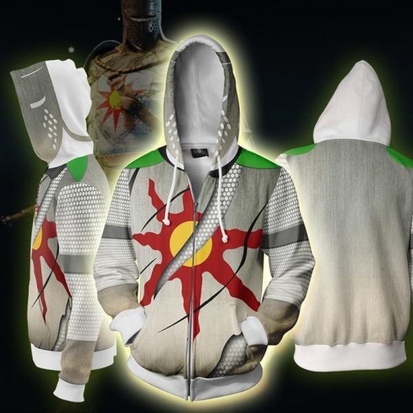 Dark Souls PS3 Game Zip Up Hoodie Jacket Cosplay Costume
