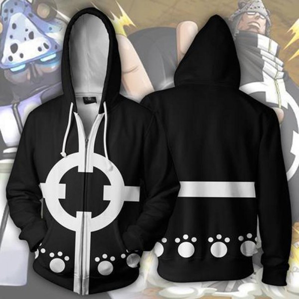 One Piece Hoodies - Shichibukai Kuma 3D Zip Up Hoodie Jacket Coat Cosplay