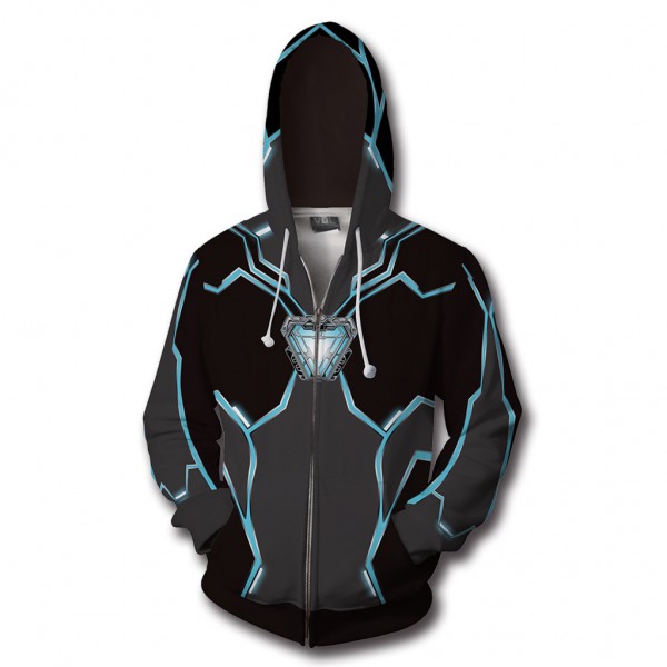 Iron Man 3D Zip Up Hoodie Jacket Coat Cosplay