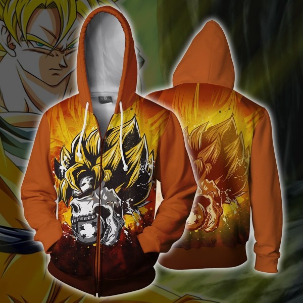 Dragon Ball Z Goku Hoodie 3D Jacket Zip Up Coat Cosplay