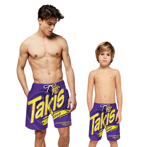 Cheetos Takis Pattern Swim Trunks Shorts 3D Beach Shorts For Men Boys