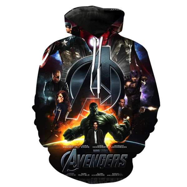 3D Marvel Film Avengers Hoodie Sweatshirt