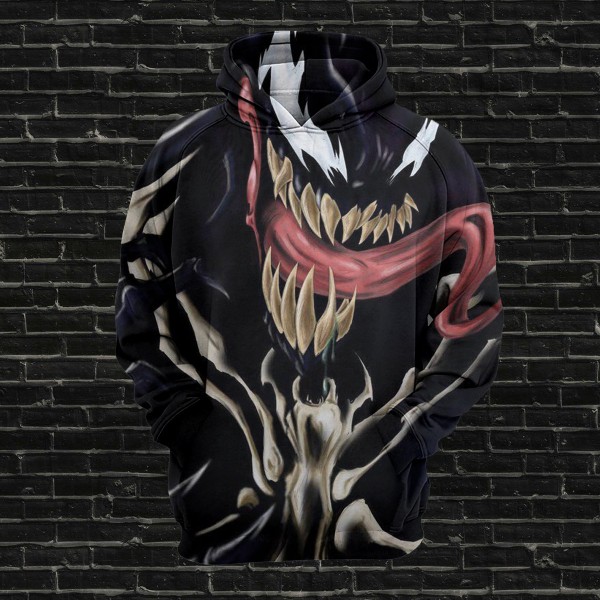 Venom Movie Black 3D Print Hooded Sweatshirt