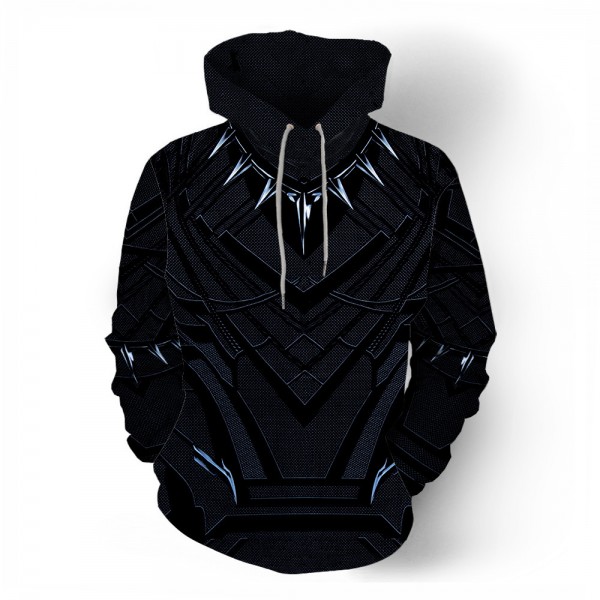 Awesome Black Panther Suit Cosplay Design Black Hoodie