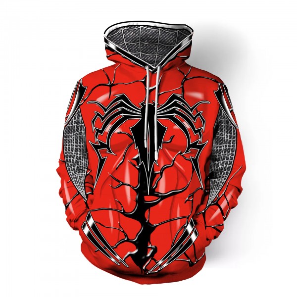 Red Spiderman Cosplay Men's 3D Hoodie Sweatshirt