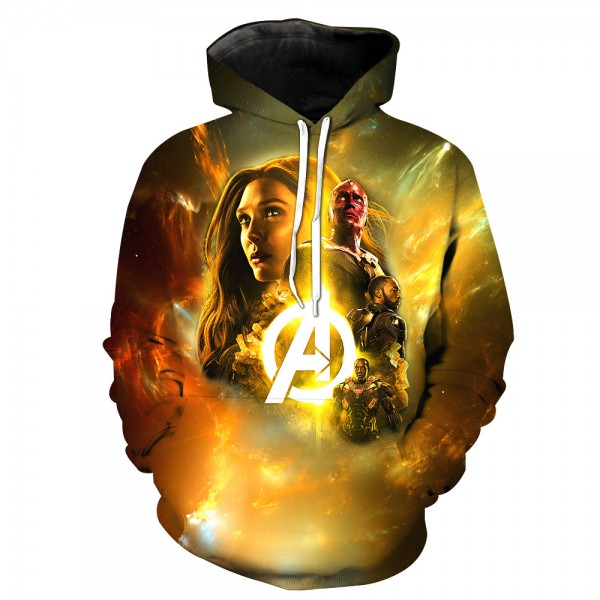 Avengers Vision 3D Printed Hooded Sweater